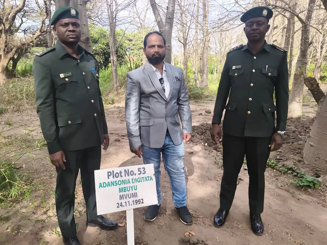 Field visit with forestry officials